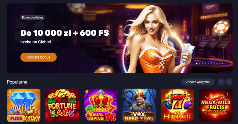 Vox Casino oficjalna strona polskiego kasyna